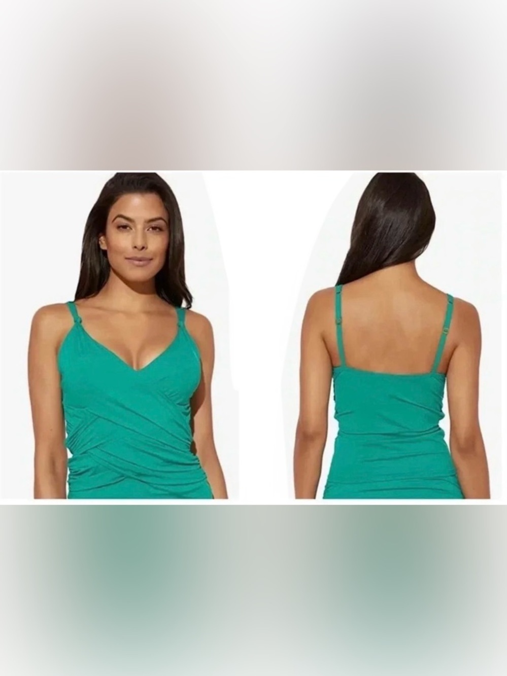 Bleu Rod Beattie Grotto Goddess Draped Tankini Top